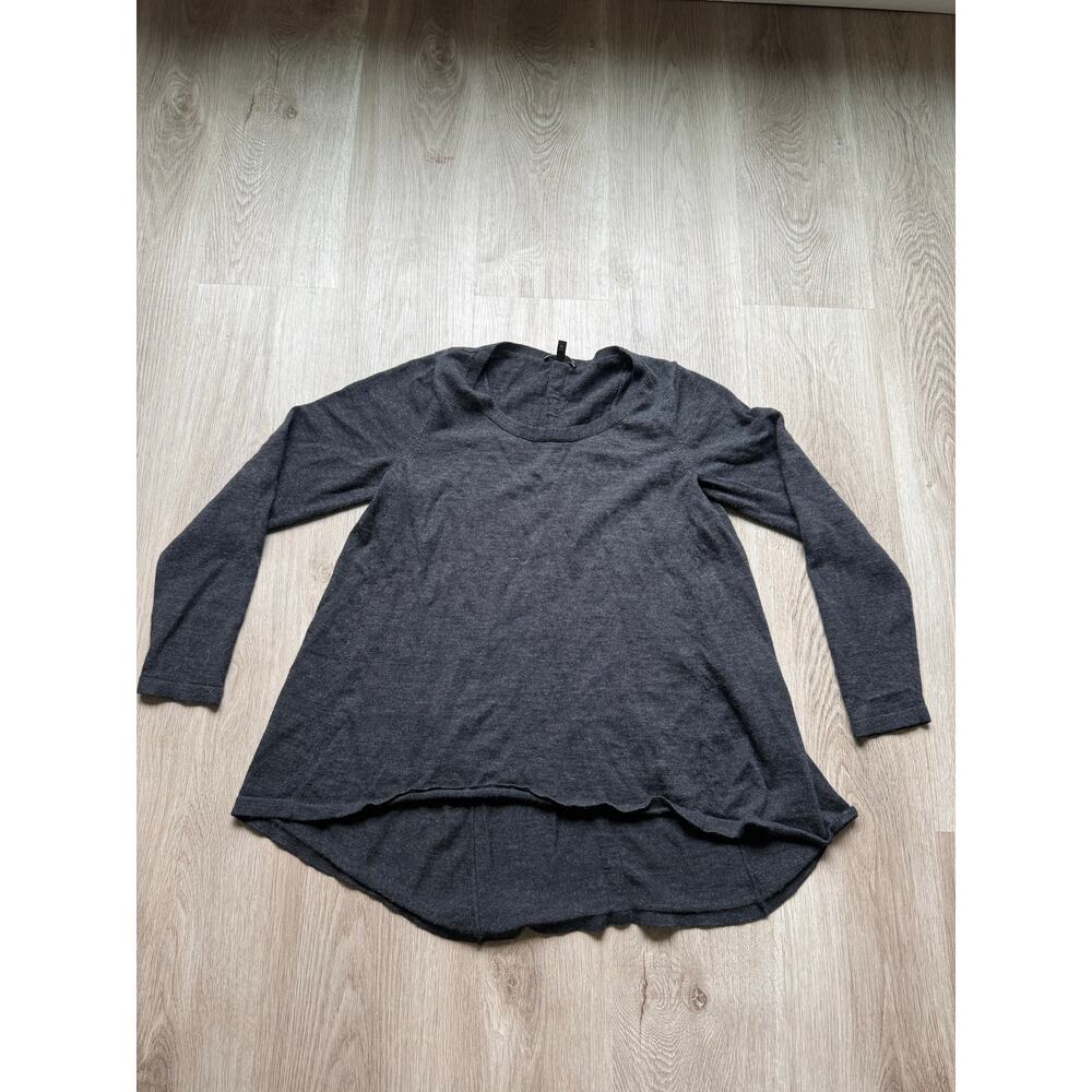 Eileen Fisher Charcoal Gray pullover sweater, long sleeve, women’s size small